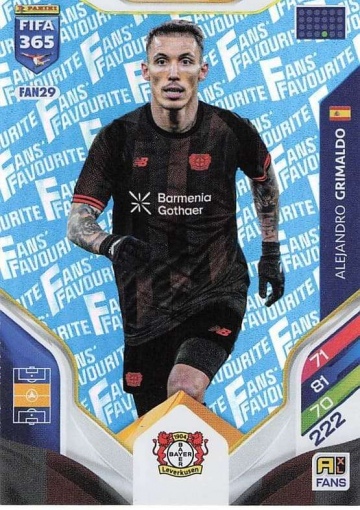 FAN29 (blau) Alejandro Grimaldo (Bayer 04 Leverkusen) (PF365AXL26)