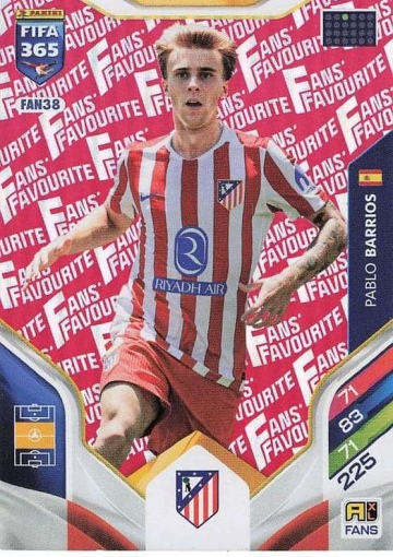 FAN38 (rot) Pablo Barrios (Atlético de Madrid) (PF365AXL26)