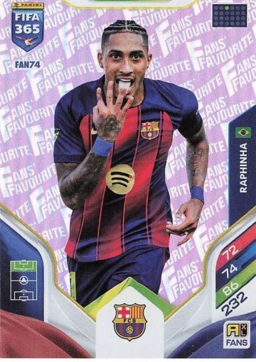 FAN74 (pink) Raphinha (FC Barcelona) (PF365AXL26)